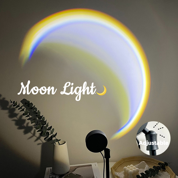 USB Moon Lamp LED Rainbow Neon Night Sunset - Niche Vista