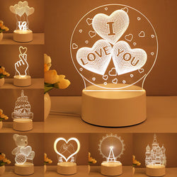 3D Lamp Acrylic USB LED Night Lights - Niche Vista